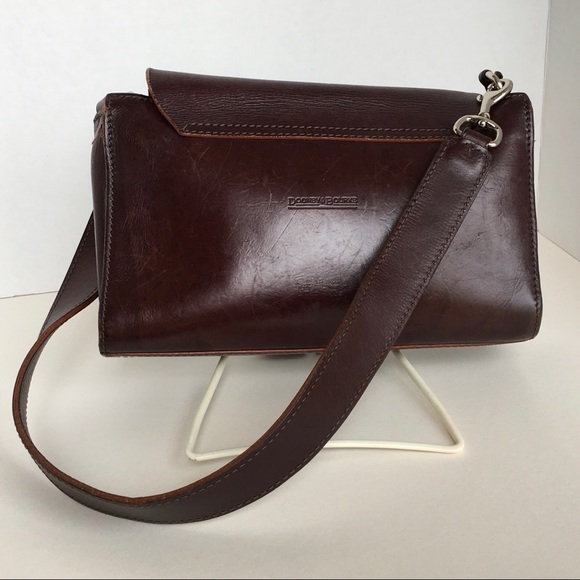 Vtg Dooney & Bourke brown purse bag Italy tassel - Picture 8 of 8